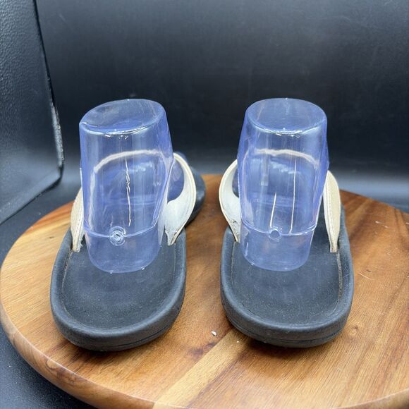 Olukai Kulapa Kai Womens Size 10 Sandals Flip Flop Thong Flats Gold Black - Picture 4 of 9